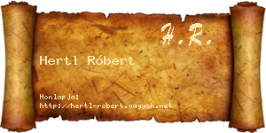 Hertl Róbert névjegykártya